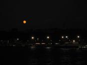 Moon Rising above Bosphoros, Istanbul